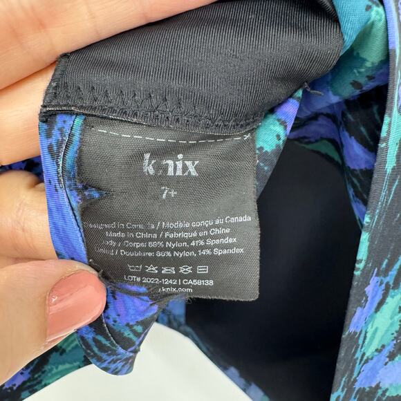 Knix Catalyst Front Zip Sports Bra 7+ Wireless Maximum Support Blue Green XXL XL - Picture 6 of 6